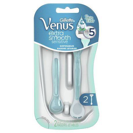 Gillette venus rasoirs jetables extra doux et sensibles (2 unités) - extra smooth sensitive women's disposable razors (pack of 2)