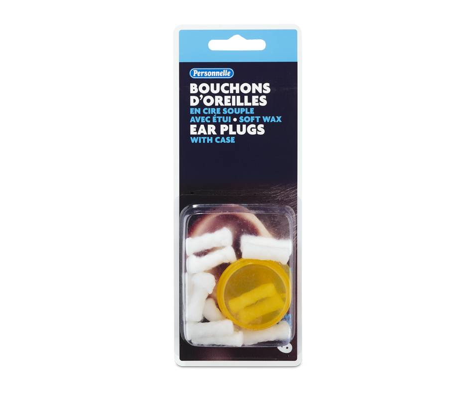 Personnelle bouchons d'oreilles en cire souple avec étui (6 unités) - soft wax ear plugs with case (6 units)