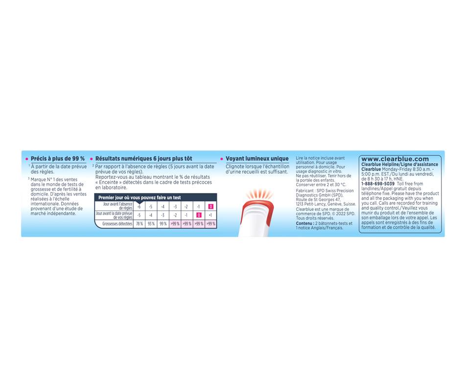 Clearblue Detect.Precoc Grossesse - Clearblue Early Detect. Pregnancy