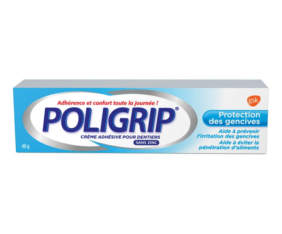 Poligrip protection des gencives crème adhésive pour prothèses dentaires (40 g) - poligrip gum protection denture adhesive cream (40 g)