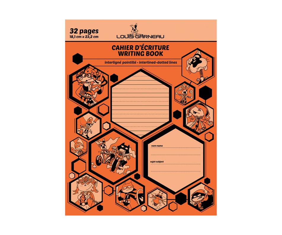Louis garneau petit cahier d'exercices (1 unité, orange) - small exercise book (1 unit, orange)