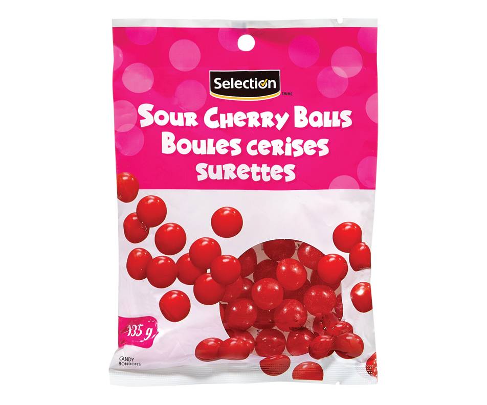 Selection boules cerises surettes (135 g) - sour cherry balls (135 g)