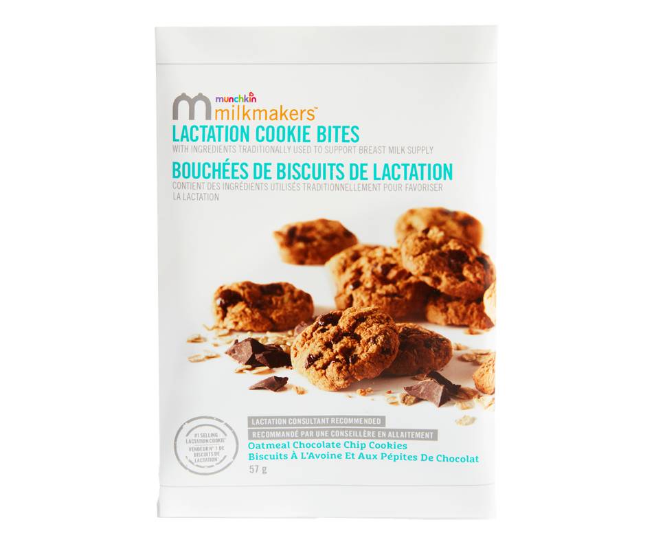 Munchkin biscuits de lactation milkmakers, avoine et pépites de chocolat (57 g) - lactation cookie bites oatmeal chocolate chip (57 g)