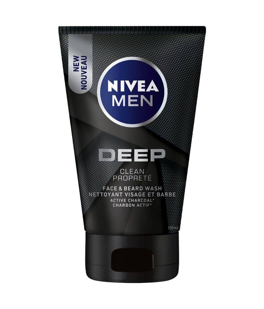 Nivea men gel nettoyant visage&barbe deep (100ml) - deep face&beard wash (100 ml)