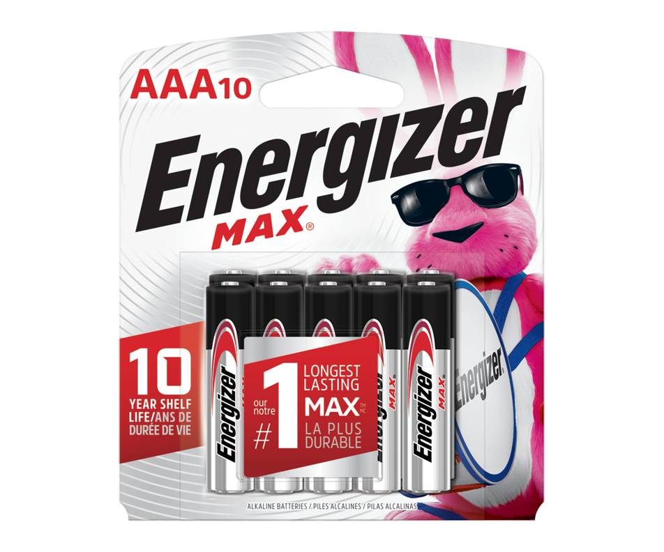 Energizer max aaa piles (10 unités)