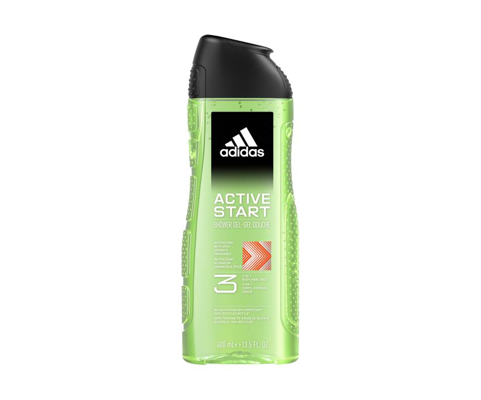 Adidas gel douche 3 en 1 pour le corps les cheveux et le visage (male)