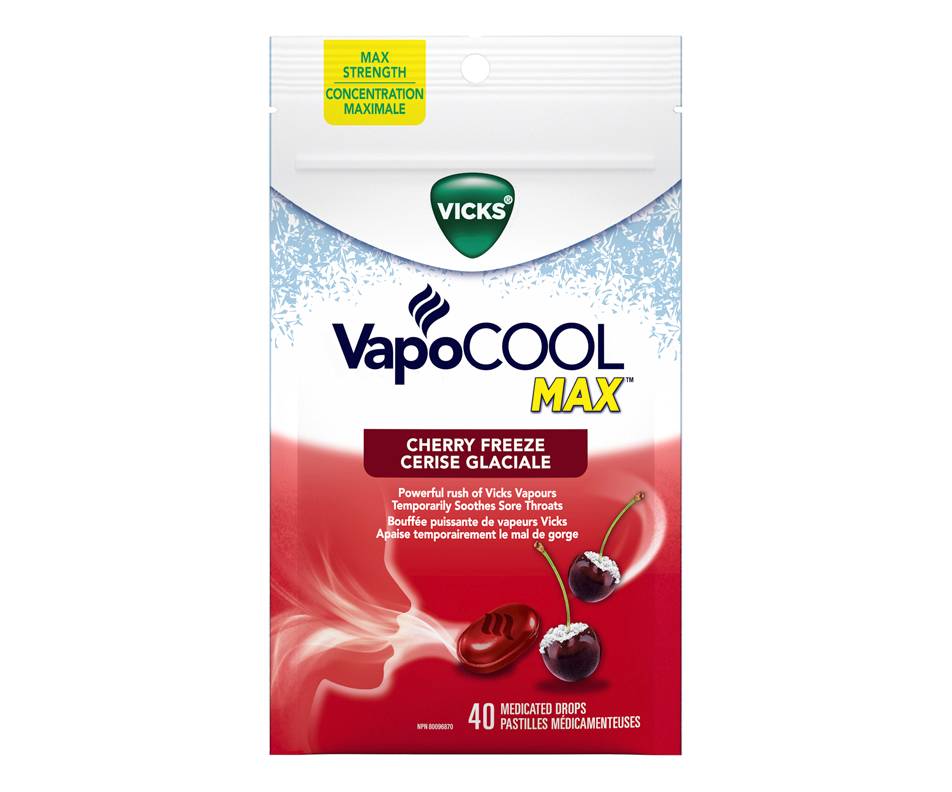 Vicks vapocool pastilles médicamenteuses (40 unités) (cerise glaciale)