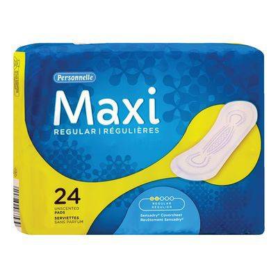Personnelle serviettes hygiéniques maxi pour flux régulier (24 un) - regular flow maxi pads (24 units)
