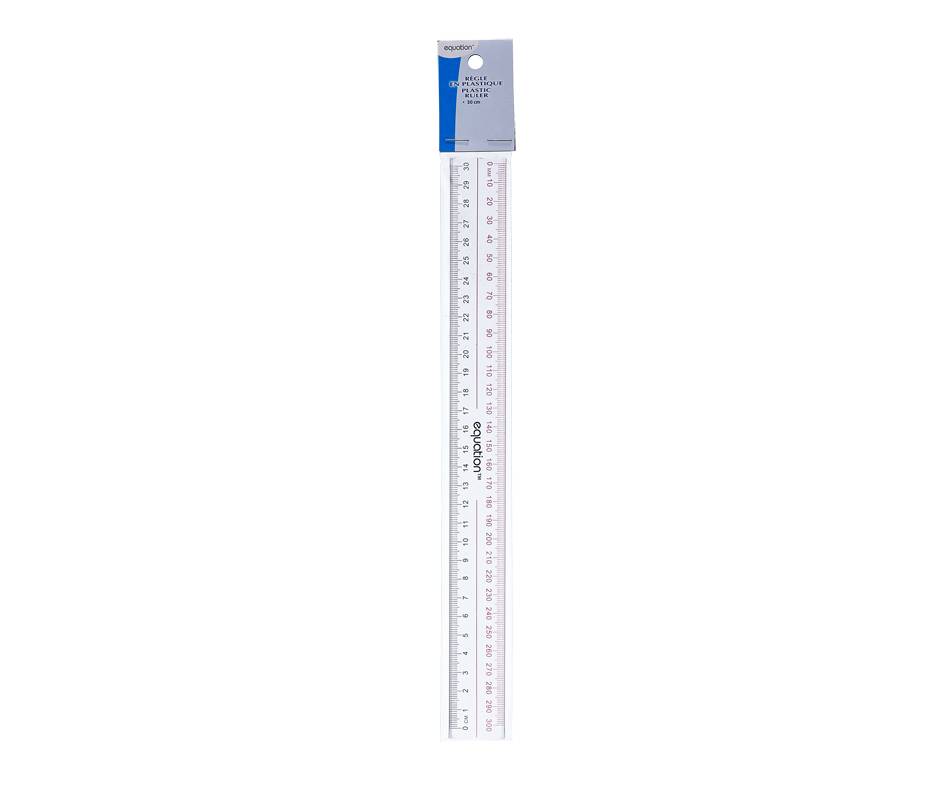 Equation règle en plastique (1 unité, 30 cm) - plastic ruler (1 unit, 30 cm)