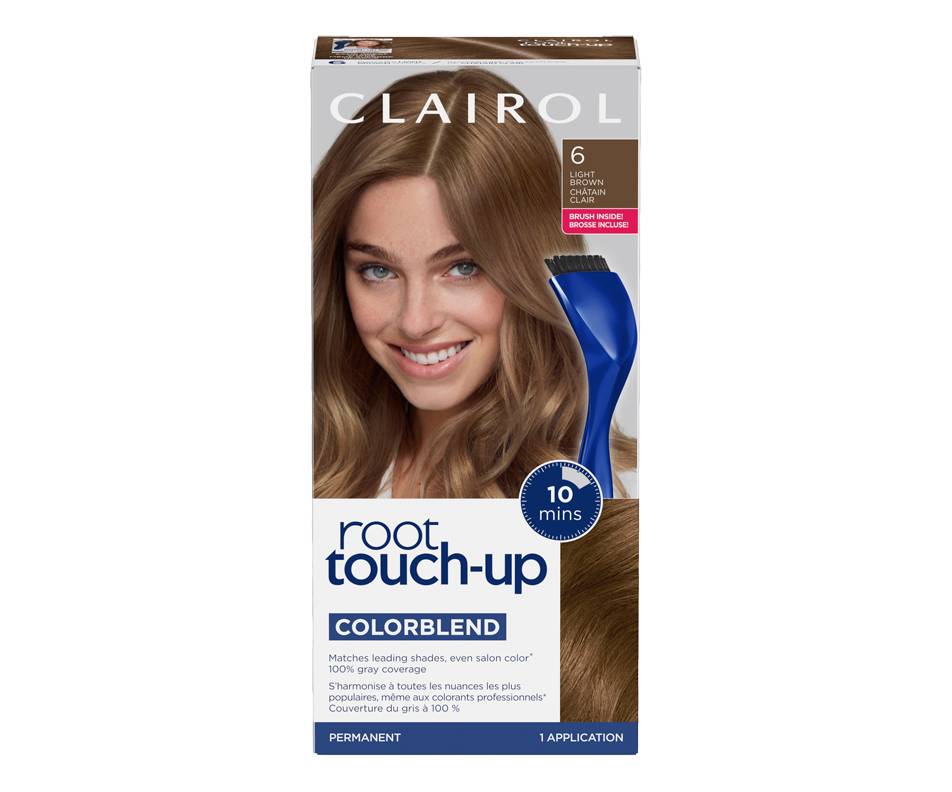 Clairol root touch-up coloration permanente pour cheveux (6 brun clair)