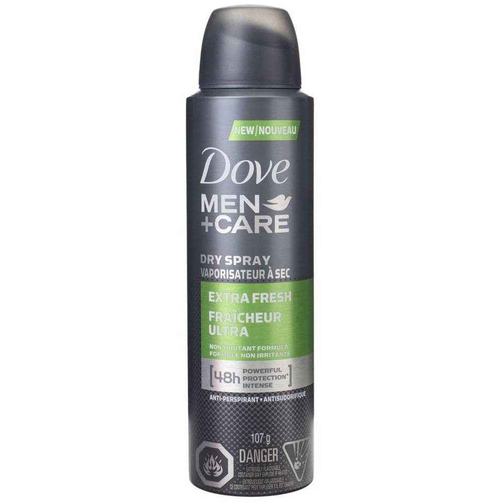 Dove men antisudorifique non-irritant en vaporisateur à sec au parfum fraîcheur ultra, men+care (107 g) - men+care dry spray antiperspirant extra fresh (107 g)