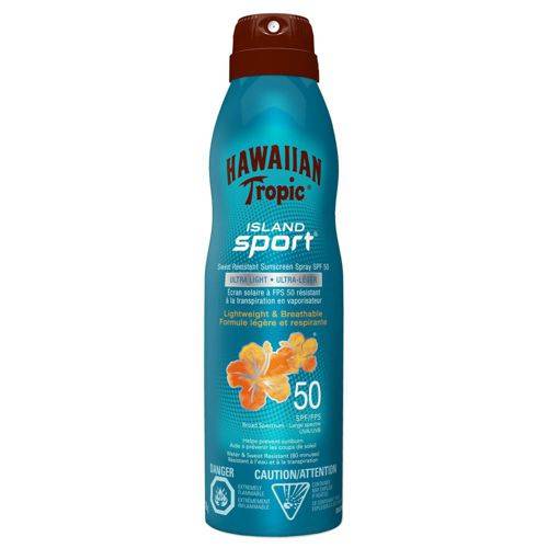 Hawaiian tropic island sport écran solaire vaporisateur fps 50 (170 g) - island sport sunscreen spray spf 50 (170 g)