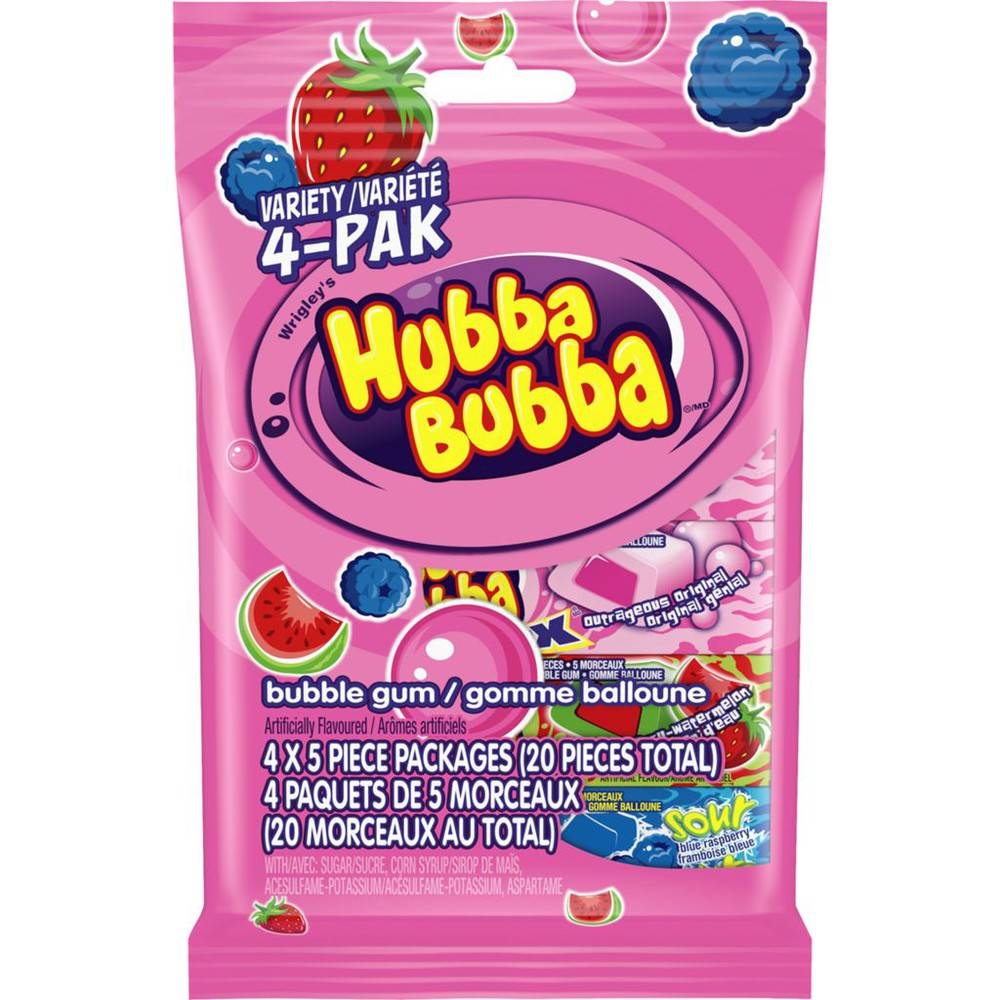 Hubba bubba emballage multiple de gommes (20unités) - gum multi-pack (160 g)