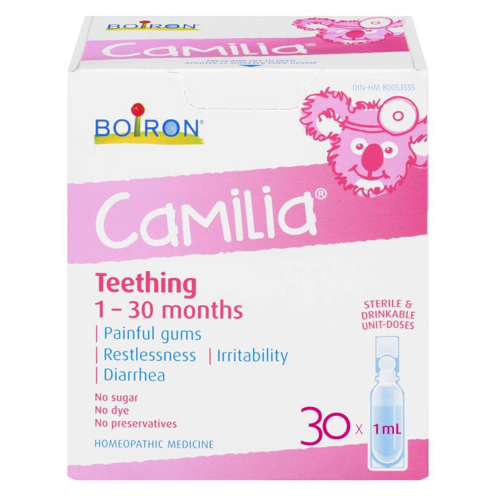 Boiron camilia (30 unités) - camilia teething, 1–30 months (30 ml)