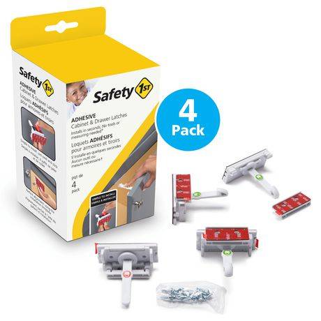 Safety 1st Adhesive Cabinet & Drawer Latches (4 units)