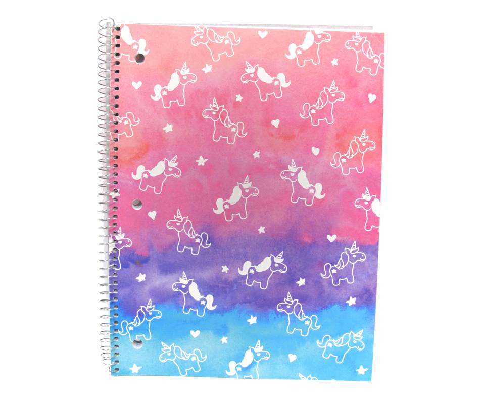 Firstline cahier de note (1 unité, cactus vert) - notebook (1 unit, pink et purple unicorn)