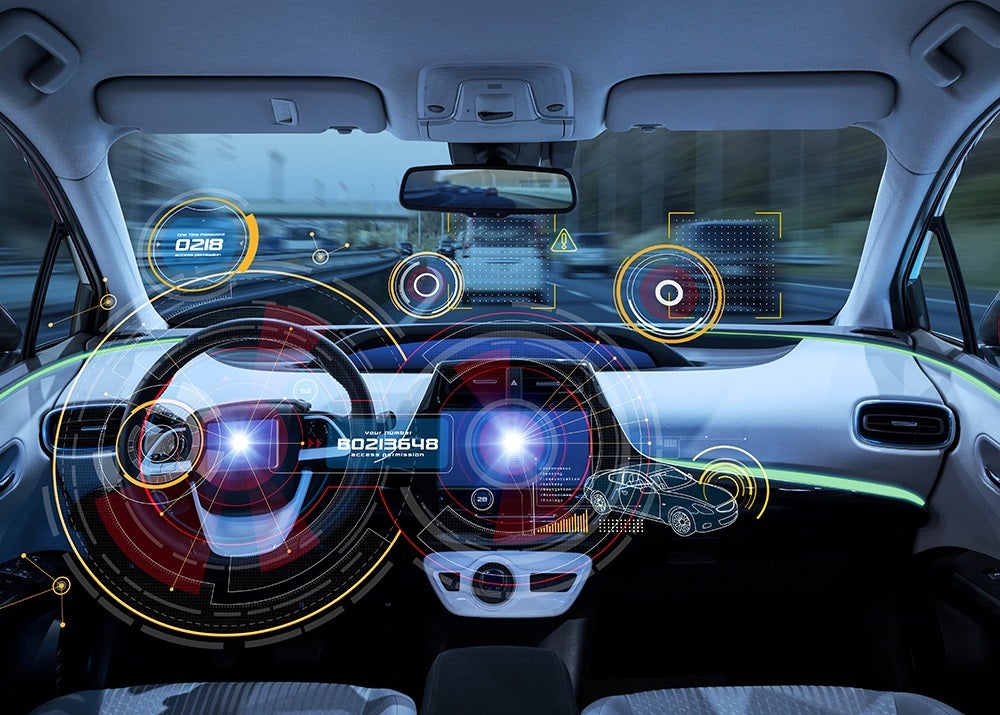 Driverless vehicle heads up display