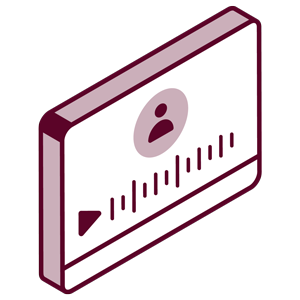 Illustration of a ComplianceWire® training module playing