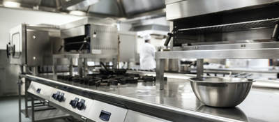 Photo of a restaurant kitchen