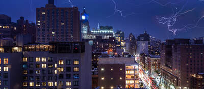 Lightning bolts in New York