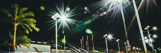 Street lights at night