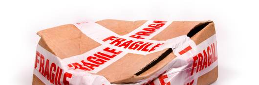 Damaged packaging during transportation