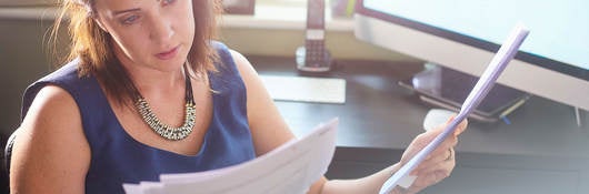 person reading documents