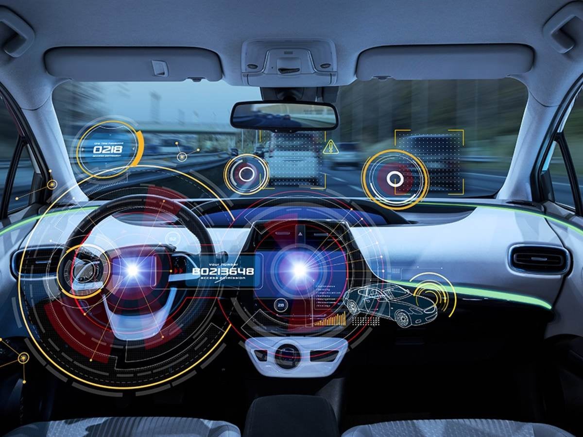 Driverless vehicle heads up display