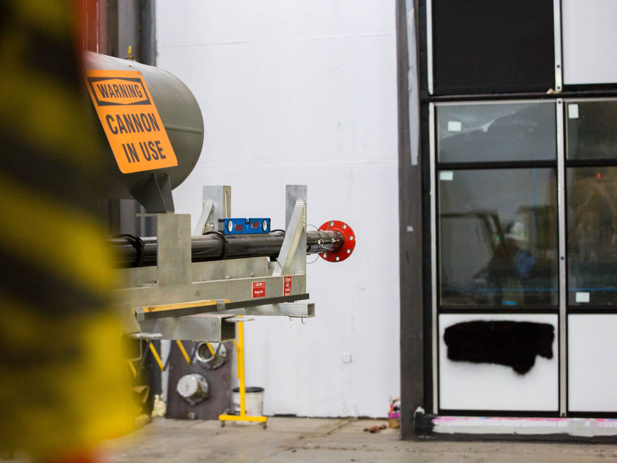 Tests being conducted at Northbrook Fenestration Laboratory