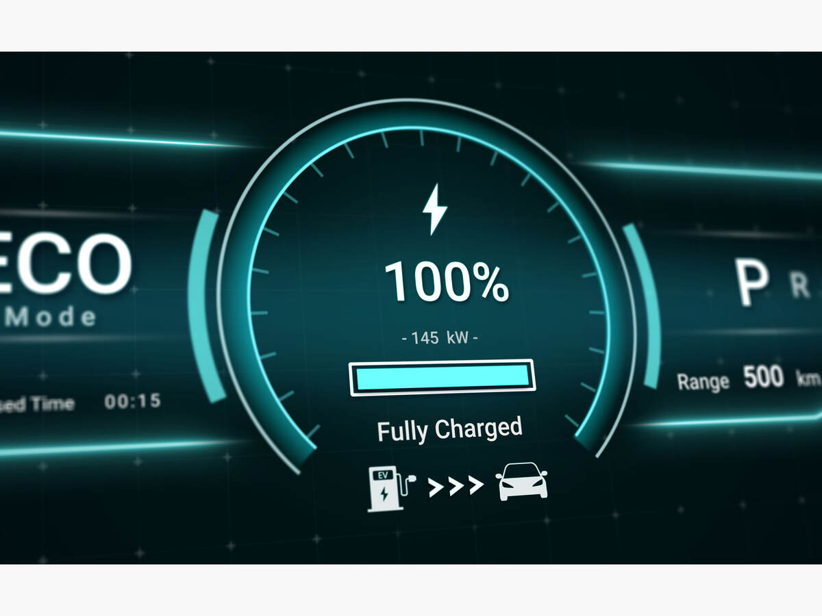 Dashboard showing EV charging status