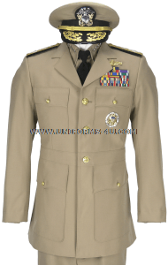 U.S. NAVY OFFICER SERVICE DRESS KHAKI UNIFORM