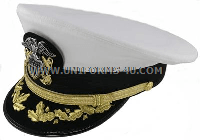 U.S. NAVY CAPTAIN/COMMANDER WHITE COMBINATION CAP