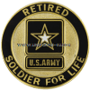 U.S. ARMY RETIRED SOLDIER FOR LIFE SERVICE ID BADGE