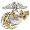 USMC OFFICER DRESS CAP INSIGNIA