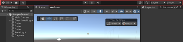 The Toolbar appears at the top of the Editor