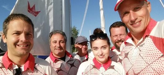 Sailing Team On Their Boat