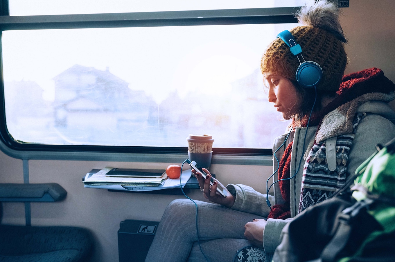 girl on train