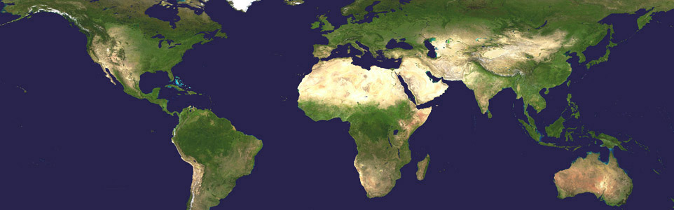 Satellite map of the World