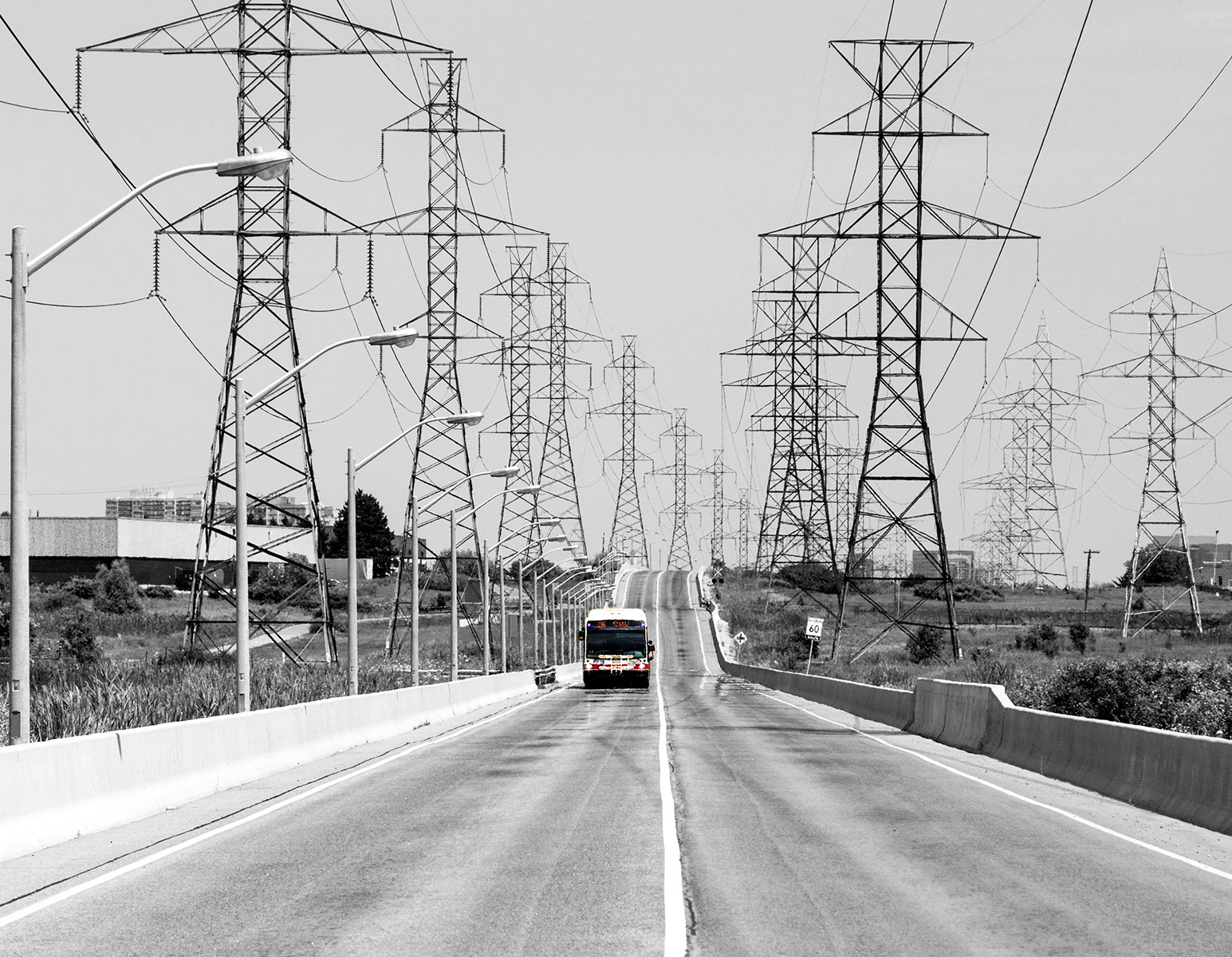 20150721. A express bus approaches on Toronto's TTC York Univers