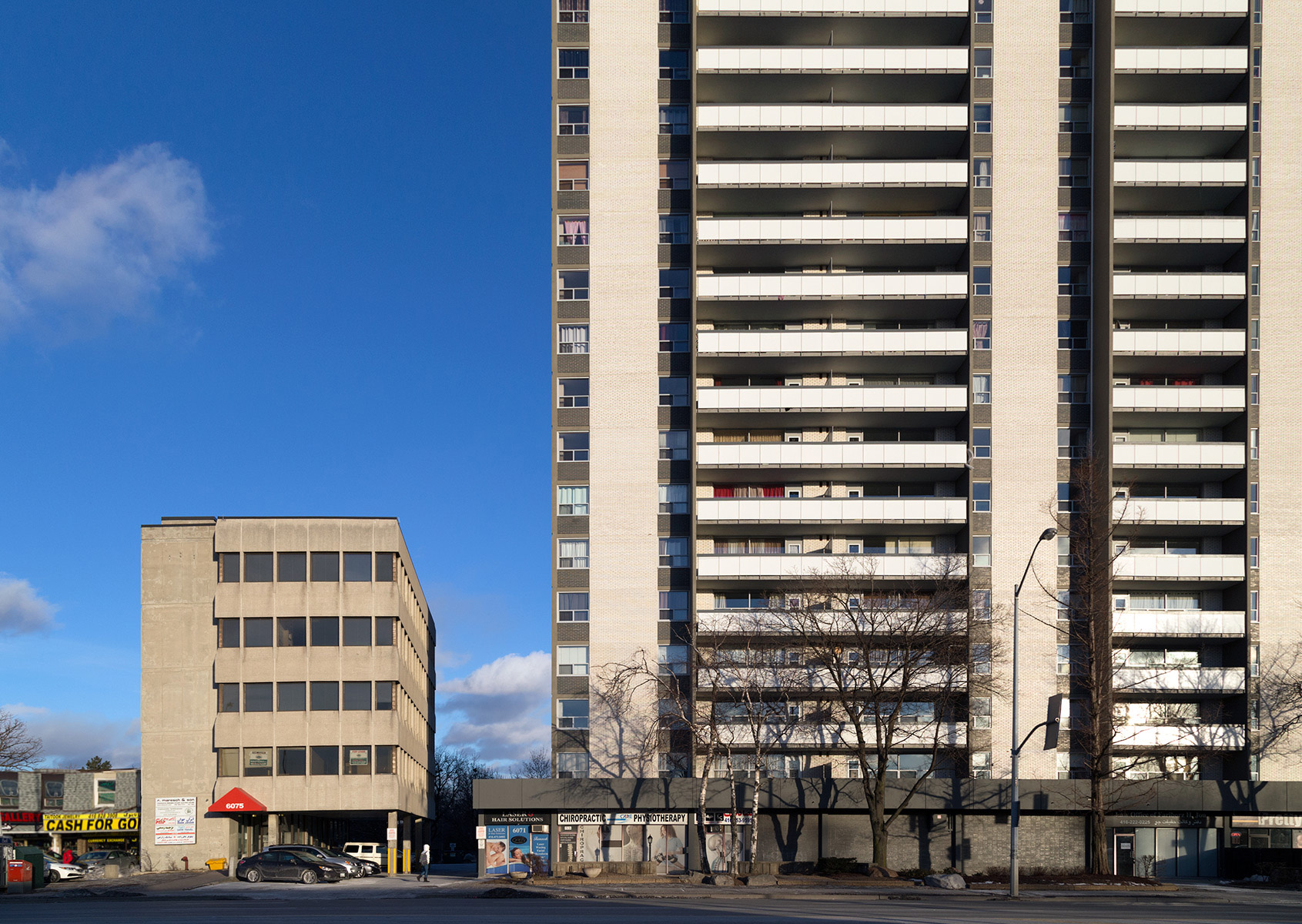 20160123. Buildings both large and small, short and tall.