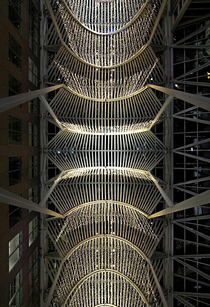 20170105. Below the metal canopy of the Allen Lambert Galleria a