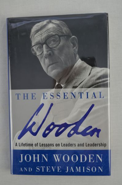 John Wooden Signed Copy of the Book 