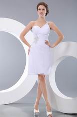 Affordable One Shoulder Backless White Sweet Sixteen Dress