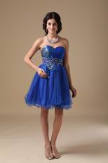 Sweetheart Royal Blue Quality Short Sweet Sixteen Gown