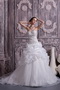 Best Sell Stapless Chapel Train Organza Pick-ups Bubble Bridal Gown Low Price