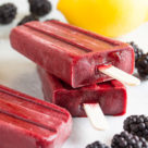 Blackberry Honey Popsicles – tart blackberries, sweet honey, and tangy yogurt combine for a perfectly refreshing summer treat!