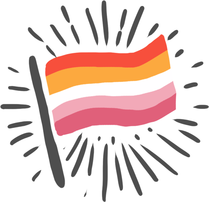 Lesbian pride flag
