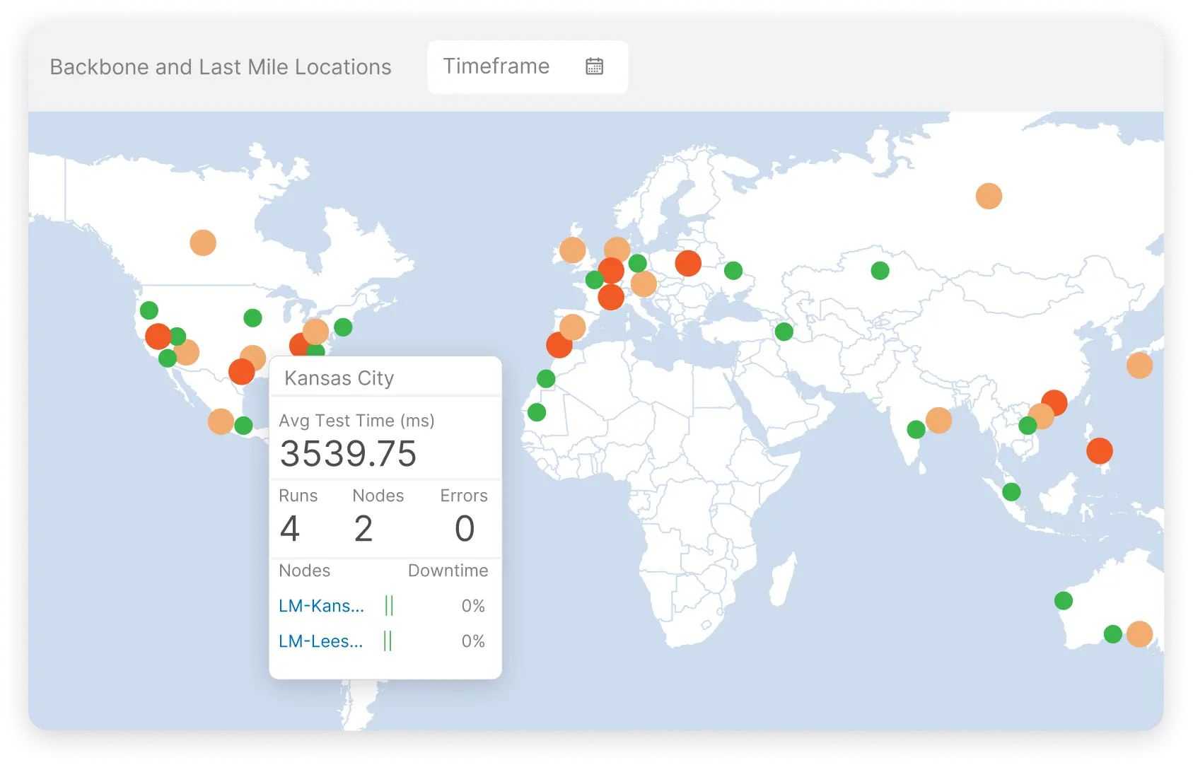 cloud application monitoring map illustration