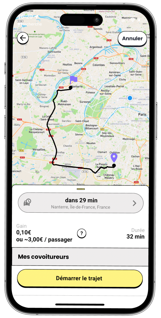 L'application Ynstant du côté conducteur