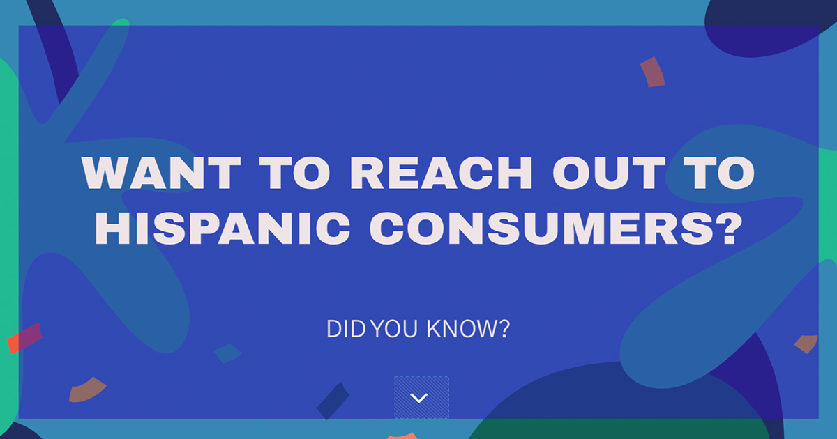 Graphic with text that asking if brands know how to reach hispanic customers